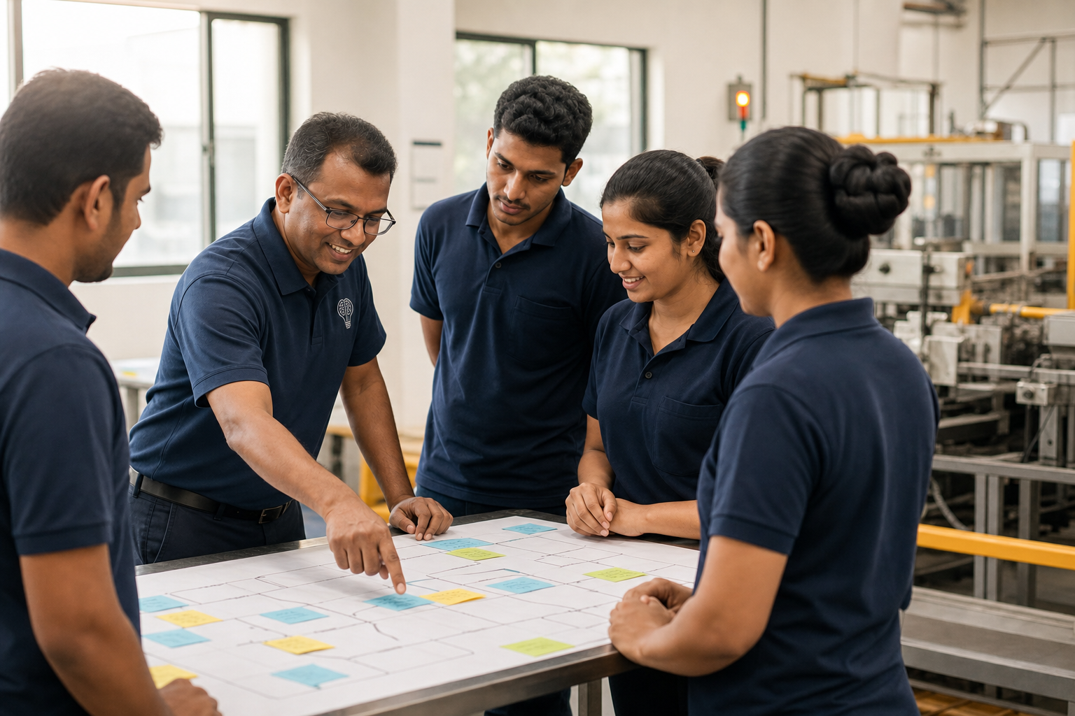 A ValueCraft trainer leading employees through a practical process mapping workshop